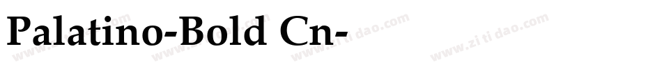 Palatino-Bold Cn字体转换